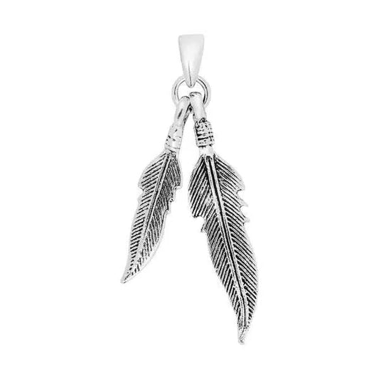 Pretty Double Feather Pendant
