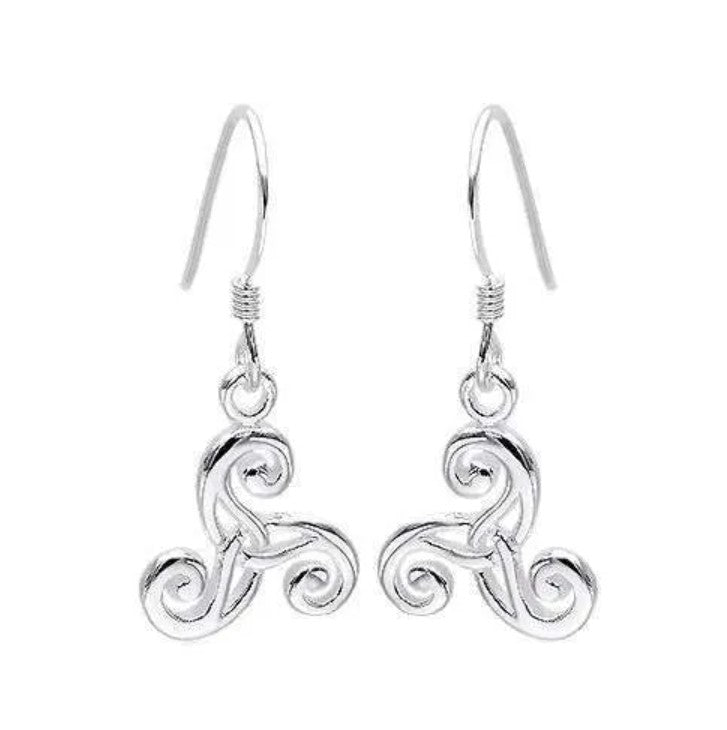 Pretty Celtic Triskele Earrings