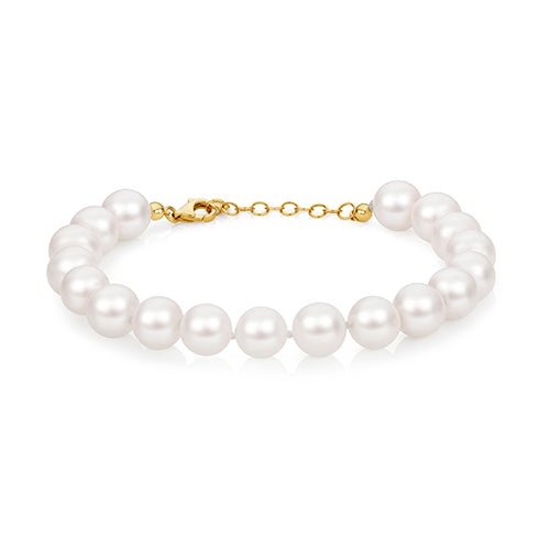 Freshwater Pearl Bracelet – 9ct Yellow Gold with 8mm Pearls