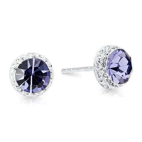 Pretty Tanzanite Crystal Studs