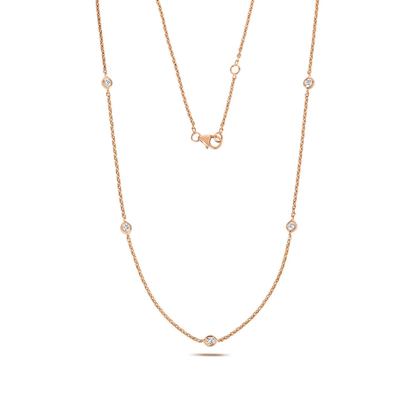 18K Radiate Elegance with Our Natural Diamond Necklace