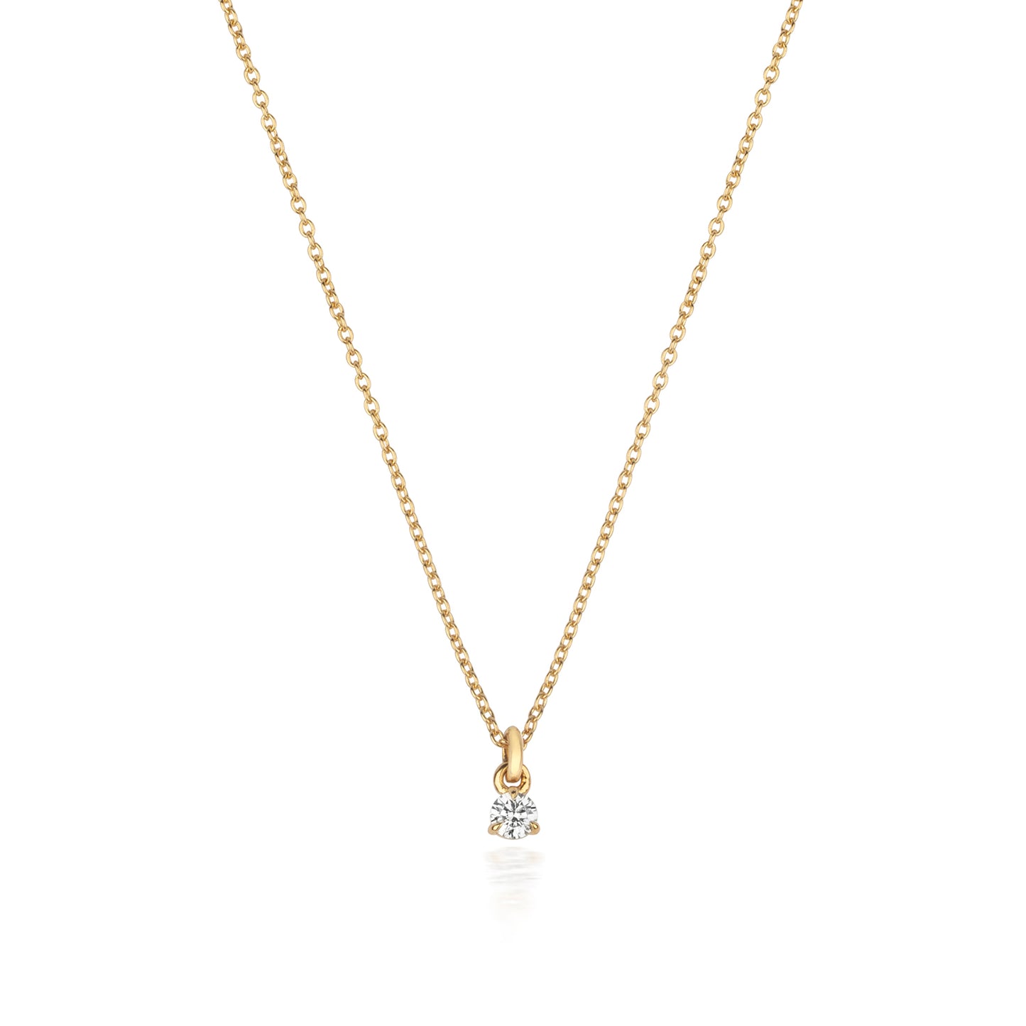 Natural Diamond 3-Claw Necklace
