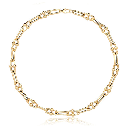 9ct Yellow Gold Hollow Necklace