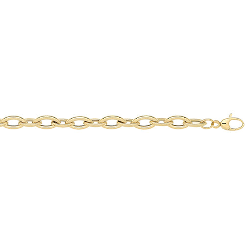 9ct Yellow Gold Hollow Bracelet